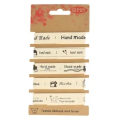 Opry Lint Labels - Handmade Naturel/ Zwart