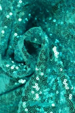 Pailletten Stof - Aqua
