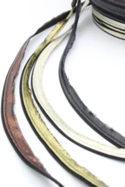 Paspelband Glitter - Zwart/Antraciet
