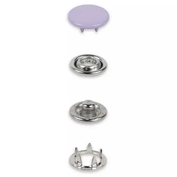 Prym - Gekleurde Jersey drukknopen 12mm - Lilac