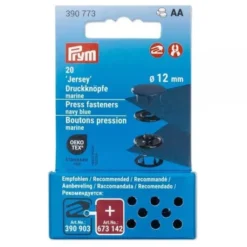 Prym - Gekleurde Jersey drukknopen 12mm - Navy