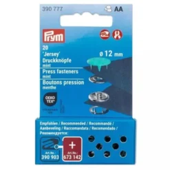 Prym - Gekleurde Jersey drukknopen 12mm - Turquoise