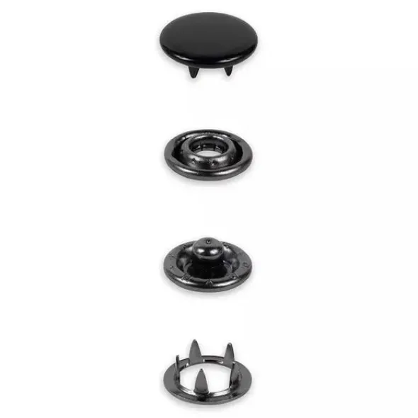 Prym - Gekleurde Jersey drukknopen 12mm - Black