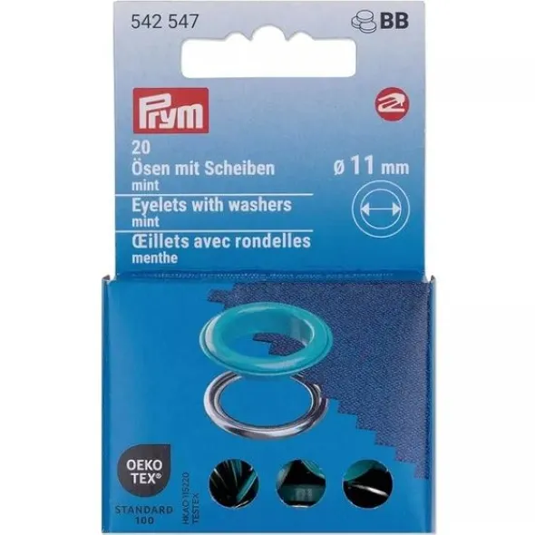 Prym - Gekleurde Nestelringen 11mm - Turquoise