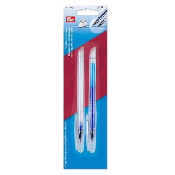 Prym - 2in1 uitwisbare thermo-gevoelige pen blauw-wit