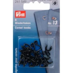 Prym Korset Haken en Ogen - Zwart