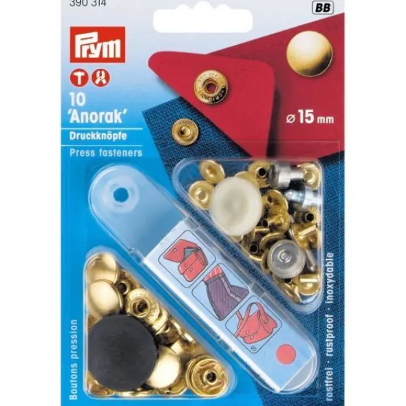 Prym - Naaivrijdrukknoop Anorak Gold - 15mm