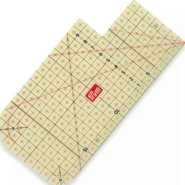 Prym - Strijkliniaal transparant - 20x10cm