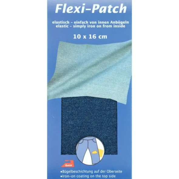 Reparatiedoek Jeans Stretch reverse - blauw - 10 x 16 cm