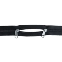 Rits met 2 Schuivers - 80cm - Niet Deelbaar - Black/Silver
