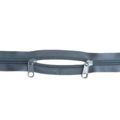 Rits met 2 Schuivers - 60cm - Niet Deelbaar - Grey/Silver