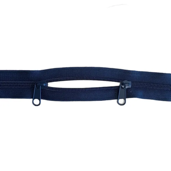 Rits met 2 Schuivers - 60cm - Niet Deelbaar - Navy
