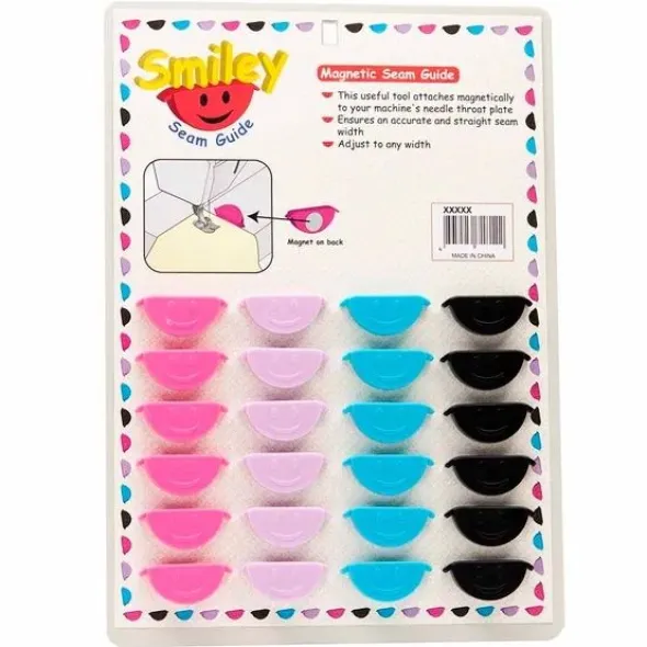 Sew Tasty - Zoomgeleider magnetisch smiley - Zwart