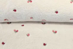 Super Soft Teddy/Borg - Flower Embroidery
