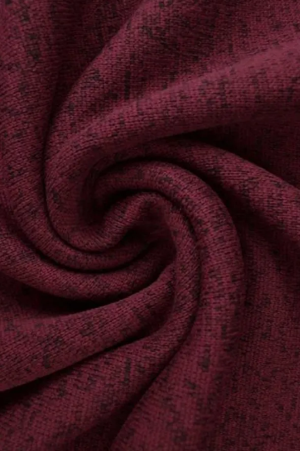 Sweat Melange - Bordeaux/Black