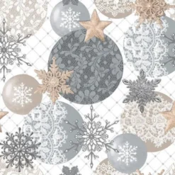 Tafelzeil - Holiday Wishes - Gold/Silver/White