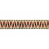 Tassenband Creme/Taupe/Red/Black - 36 mm
