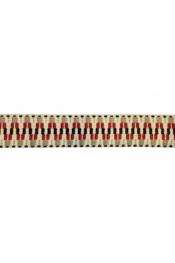 Tassenband Creme/Taupe/Red/Black - 36 mm
