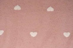 Teddy Badstof - White Hearts on Old Pink