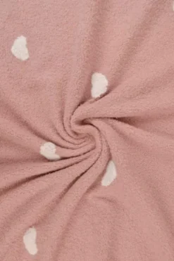 Teddy Badstof - White Hearts on Old Pink