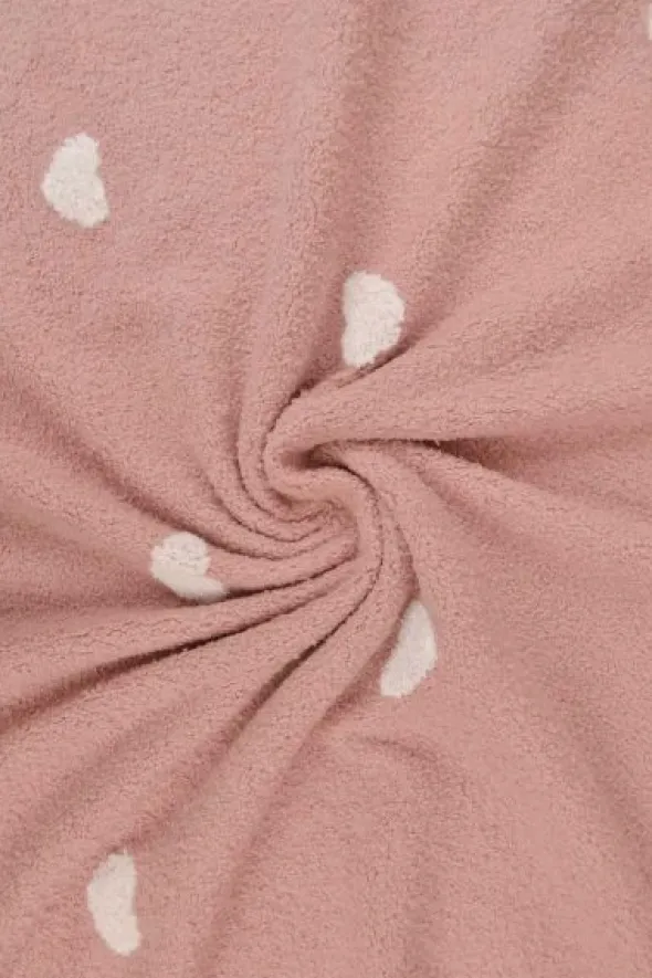 Teddy Badstof - White Hearts on Old Pink