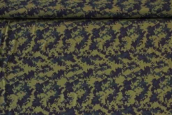 T-shirt Jersey - Blue/Petrol Art Cubes on Army Green