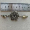 Vest-/Noorse Sluiting - Petal Flower Zilver
