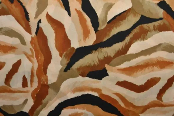 Viscose - Artistic Lines - Earth Tones