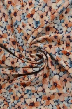 Viscose - Autumn Flowerfield - Beige/Blue