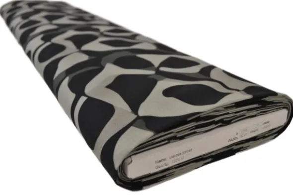Viscose - Black/Grey Graphic