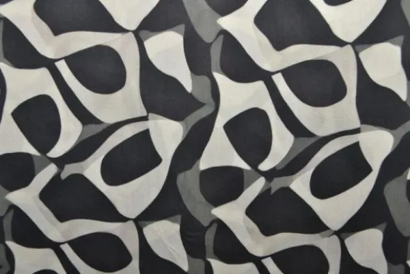 Viscose - Black/Grey Graphic