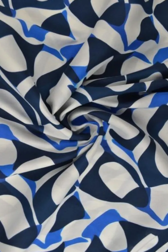 Viscose - Blue/Navy Graphic