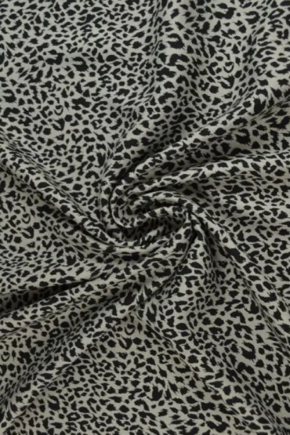 Viscose - Cheetah on Grey
