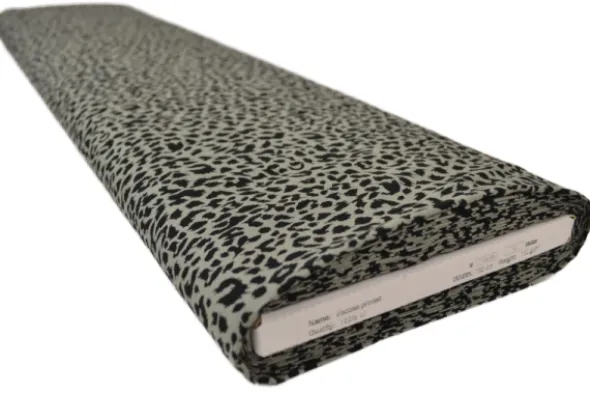 Viscose - Cheetah on Grey
