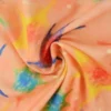 Viscose - Colorful Crayon Art on Orange/Salmon