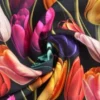 Viscose - Digital Dutch Tulips on Black
