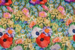 Viscose - Embroidered Flowers in a Flower field