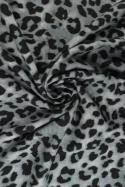 Viscose - Leopard on Grey