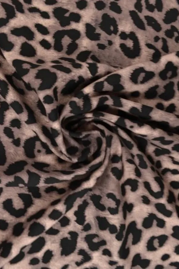 Viscose - Leopard on Taupe