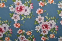 Viscose - Lovely Bouquet on Steelblue