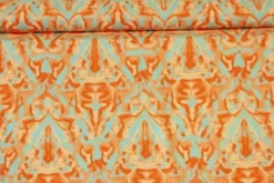 Viscose - Orange Artwork on Dark Mint