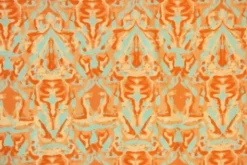 Viscose - Orange Artwork on Dark Mint