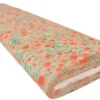 Viscose - Petit Flowers Bright Coral on Taupe