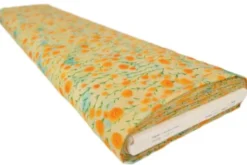 Viscose - Petit Flowers Yellow on Grey