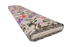 Viscose - Purple/Pink Flower Romance on White