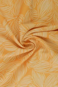 Viscose - Striped Flowers - Yellow/White
