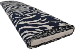 Viscose - Tiger Stripes on Navy