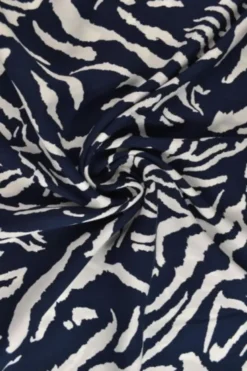 Viscose - Tiger Stripes on Navy