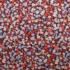 Viscose - Tiny Retro Flowers - Red/Lavender