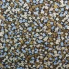 Viscose - Tiny Retro Flowers - Taupe/Soft Blue
